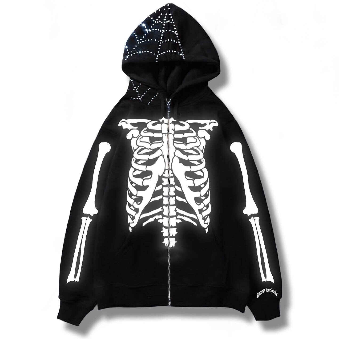 "Rhinestones" Unisex Men Women Streetwear Graphic Hoodie Daulet Apparel