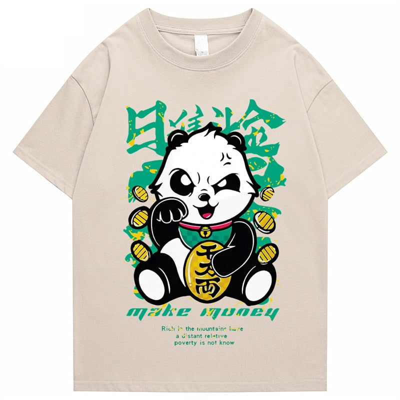 "Rich Panda” Men Women Streetwear Unisex Graphic T-Shirt Daulet Apparel
