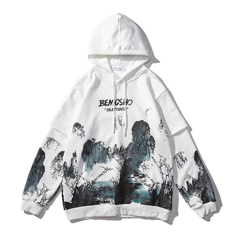 "Landscape" Unisex Men Women Streetwear Graphic Hoodie Daulet Apparel