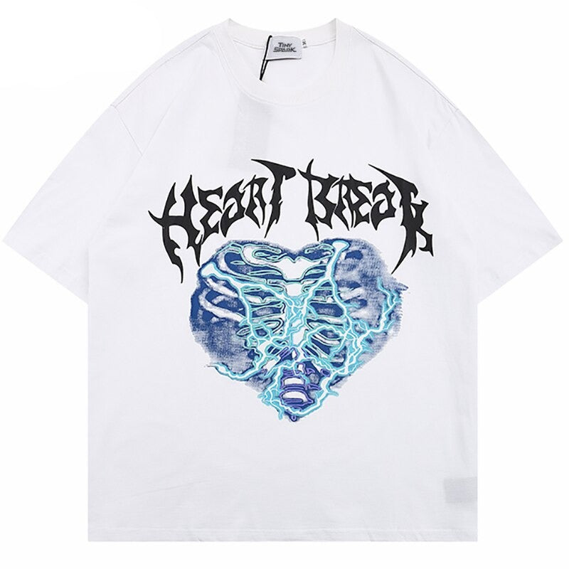 "Purple Lighting" Unisex Men Women Streetwear Graphic T-Shirt Daulet Apparel