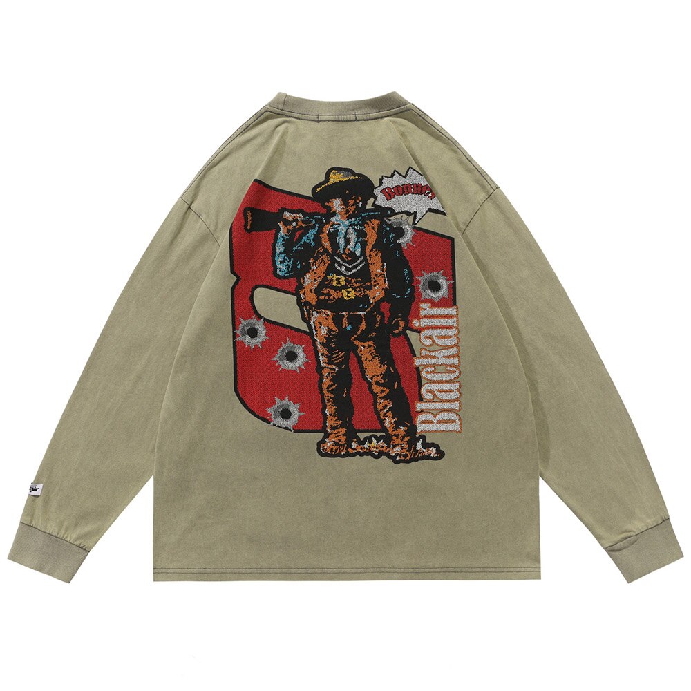 "Smoked" Unisex Men Women Streetwear Graphic Sweatshirt Daulet Apparel