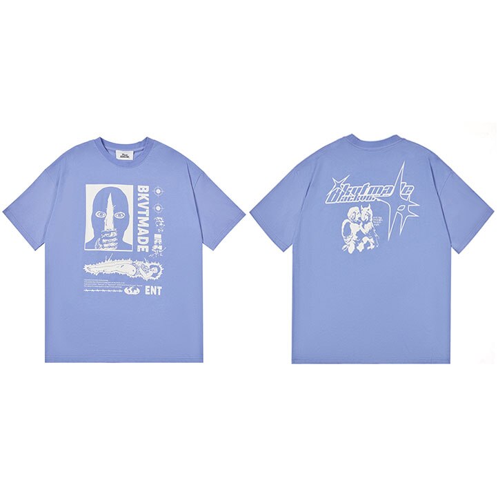 "Blind Man" Unisex Men Women Streetwear Graphic T-Shirt Daulet Apparel