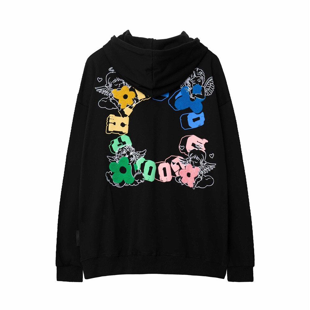 "4 Angels" Men Women Unisex Streetwear Graphic Hoodie Daulet Apparel