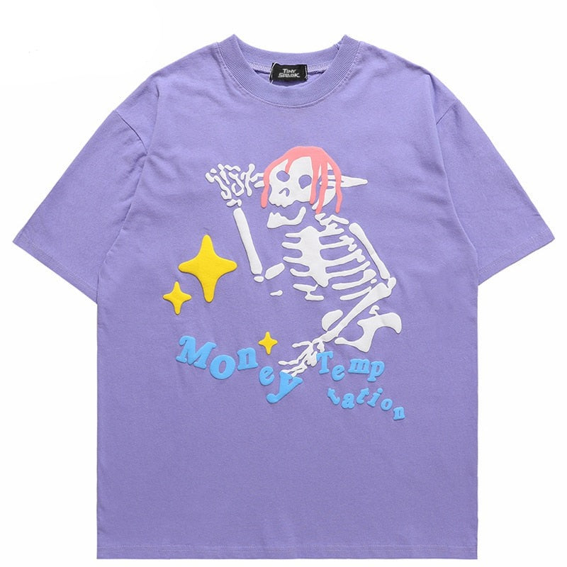 "Pink Hair" Unisex Men Women Streetwear Graphic T-Shirt Daulet Apparel