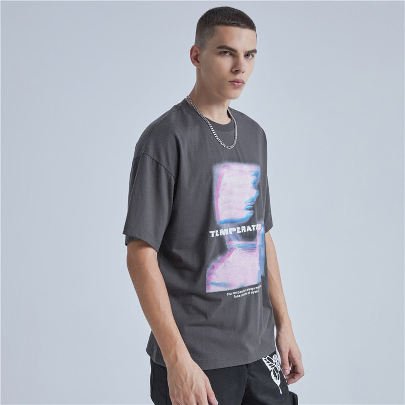 "Temprature" Men Women Streetwear Unisex Graphic T-Shirt Collection Daulet Apparel