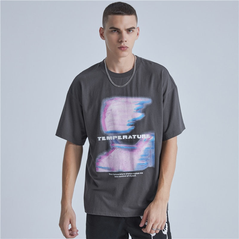 "Temprature" Men Women Streetwear Unisex Graphic T-Shirt Collection Daulet Apparel