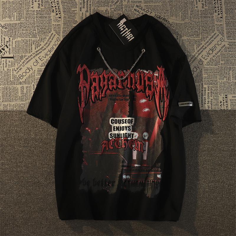 "Enjoy The Sunlight" Unisex Men Women Streetwear Graphic T-Shirt Daulet Apparel