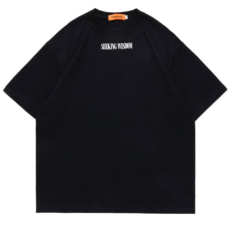 "Seeking Wisdom" Unisex Men Women Streetwear Graphic T-Shirt Daulet Apparel