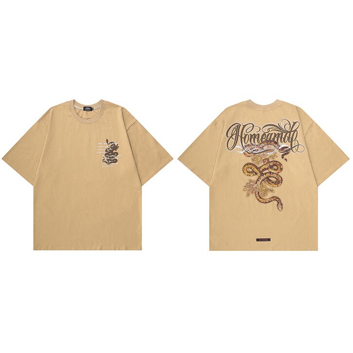 "Hidden Grass" Unisex Men Women Streetwear Graphic T-Shirt Daulet Apparel