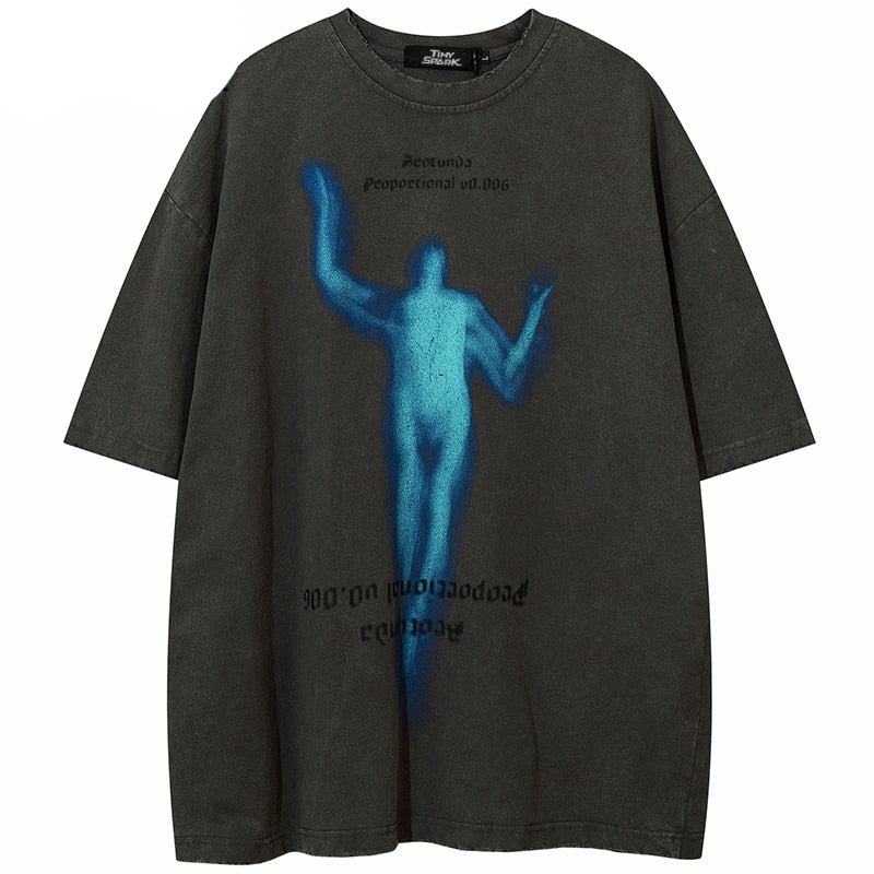 "Washed Away" Unisex Men Women Streetwear Graphic T-Shirt Daulet Apparel