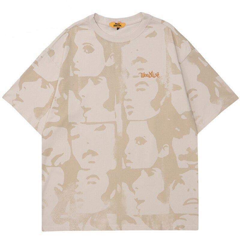 "Red Face" Unisex Men Women Streetwear Graphic T-Shirt Daulet Apparel