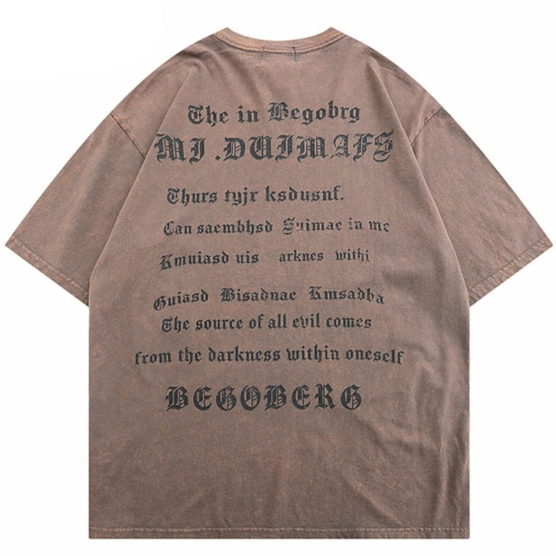 "Written In Stone" Unisex Men Women Streetwear Graphic T-Shirt Daulet Apparel