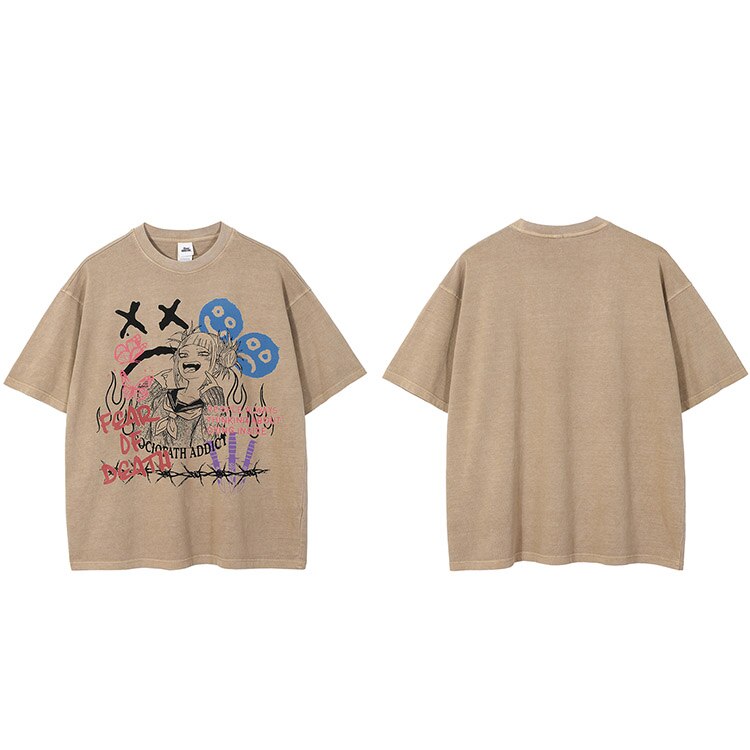 "Addiction" Men Women Unisex Graphic Streetwear T-Shirt Daulet Apparel