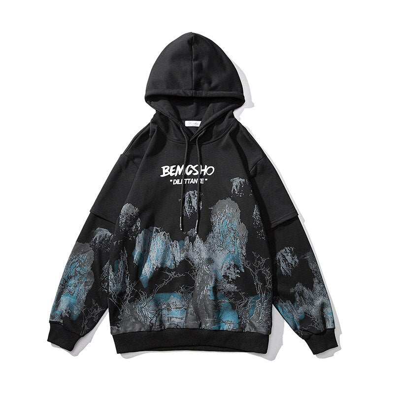 "Landscape" Unisex Men Women Streetwear Graphic Hoodie Daulet Apparel