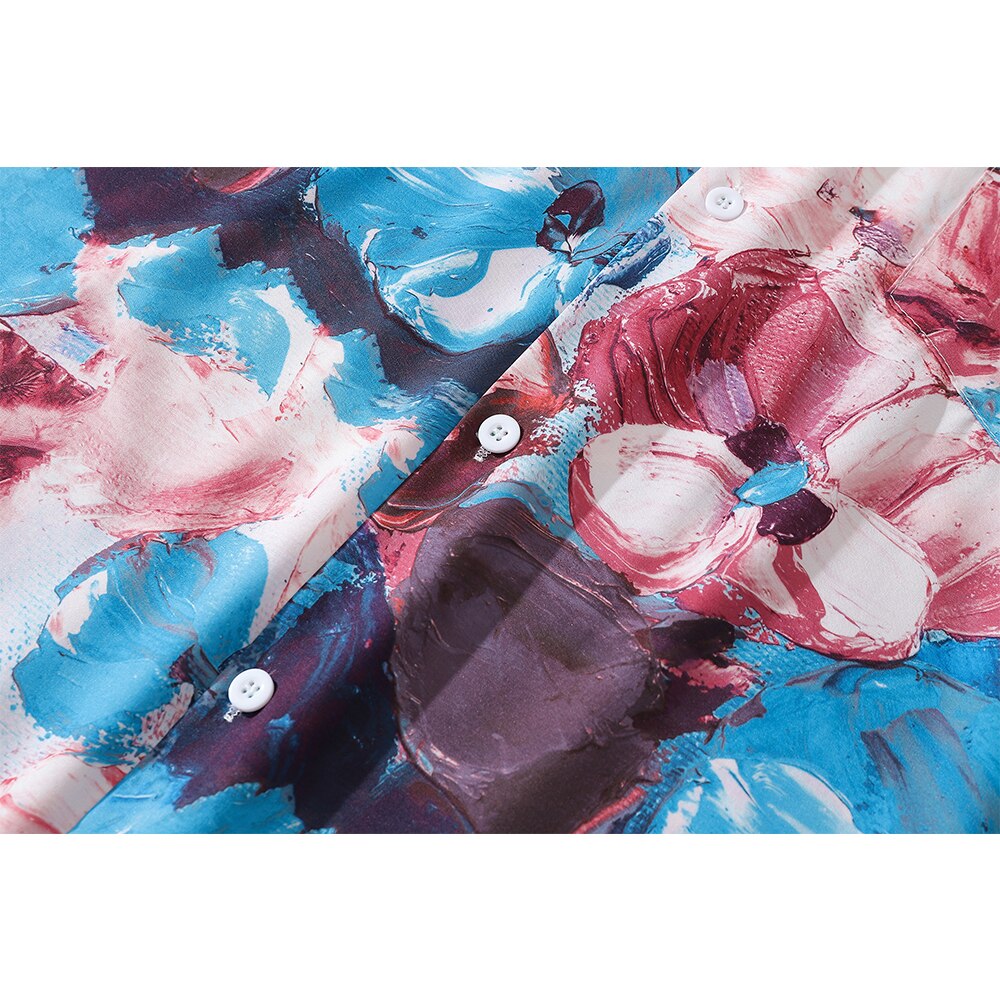 "Cotton Hades" Unisex Men Women Streetwear Button Up Shirt Daulet Apparel