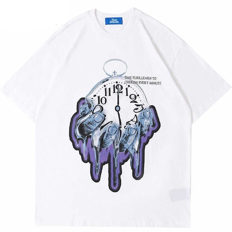 "Time Keeper" Unisex Men Women Streetwear Graphic T-Shirt Daulet Apparel