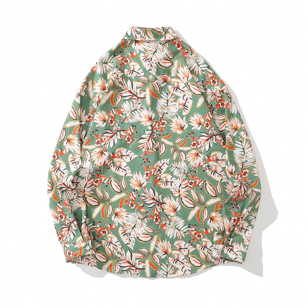 "Branches" Unisex Men Women Streetwear Graphic Button Up Shirt Daulet Apparel