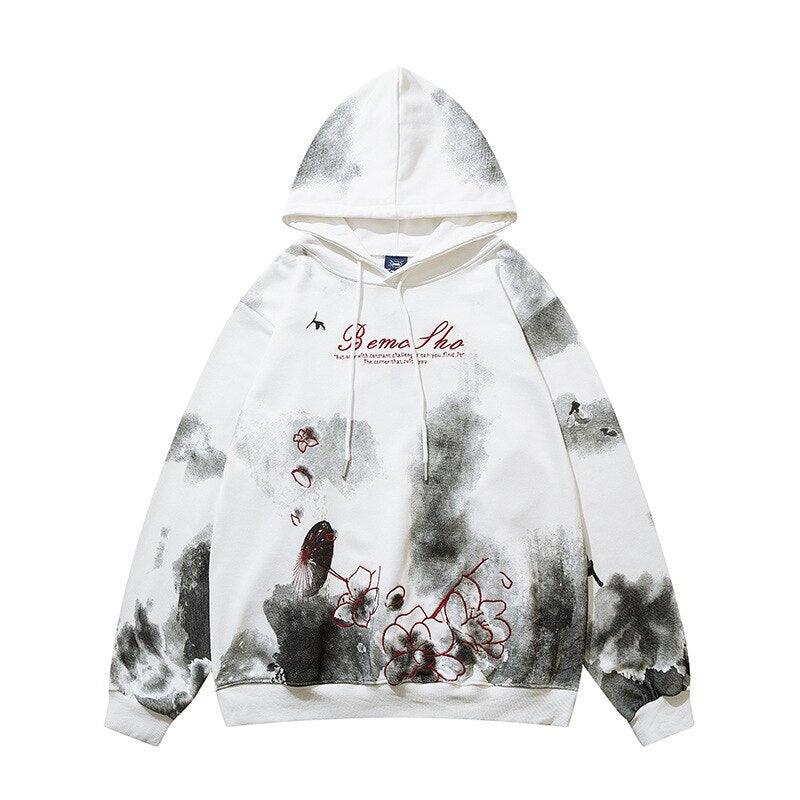 "Bloody Rose" Unisex Men Women Streetwear Graphic Hoodie Daulet Apparel