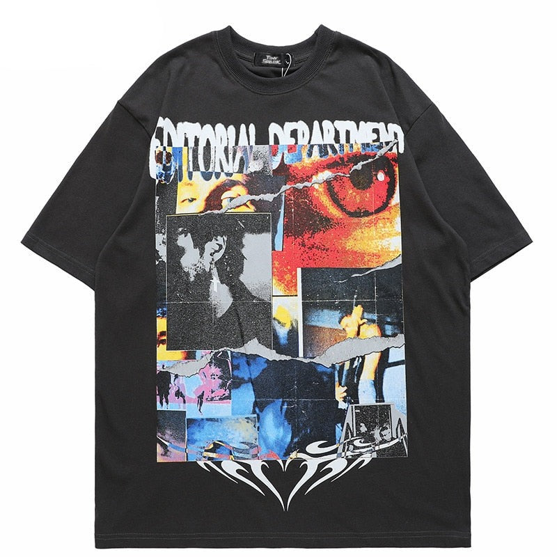 "Punk Rock" Unisex Men Women Streetwear Graphic T-Shirt Daulet Apparel