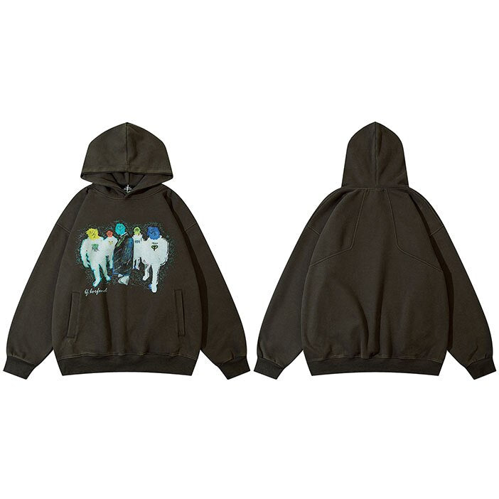 "Gallery Land" Unisex Men Women Streetwear Graphic Hoodie Daulet Apparel