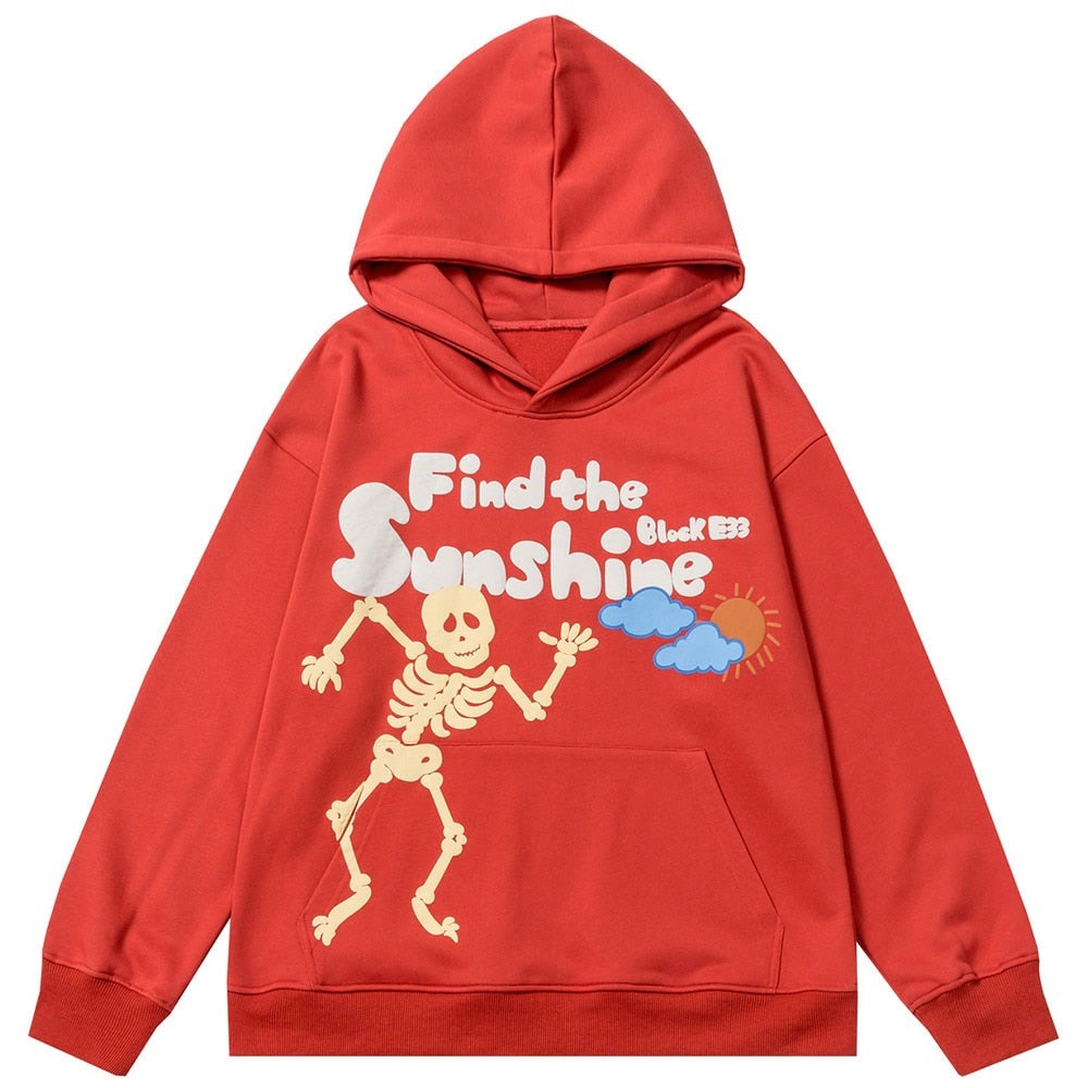 "Find The Sunshine" Unisex Men Women Streetwear Graphic Hoodie Daulet Apparel
