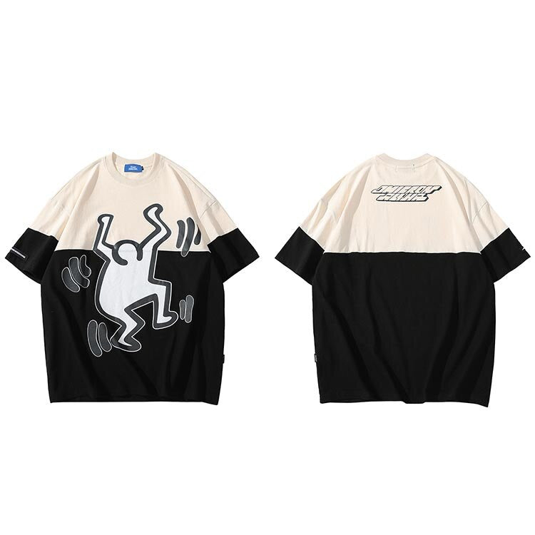 "Stupid Dance" Unisex Men Women Streetwear Graphic T-Shirt Daulet Apparel