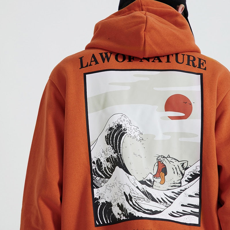 "Law Of Nature" Unisex Men Women Streetwear Graphic Hoodie Daulet Apparel