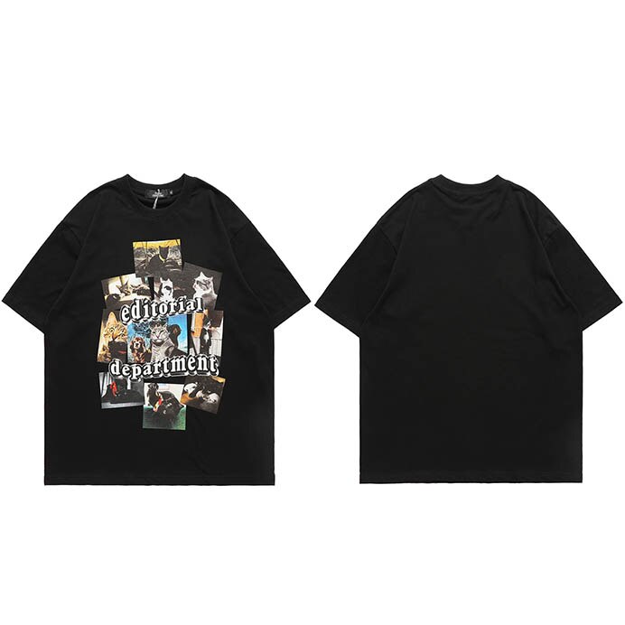 "Editorial" Unisex Men Women Streetwear Graphic T-Shirt Daulet Apparel