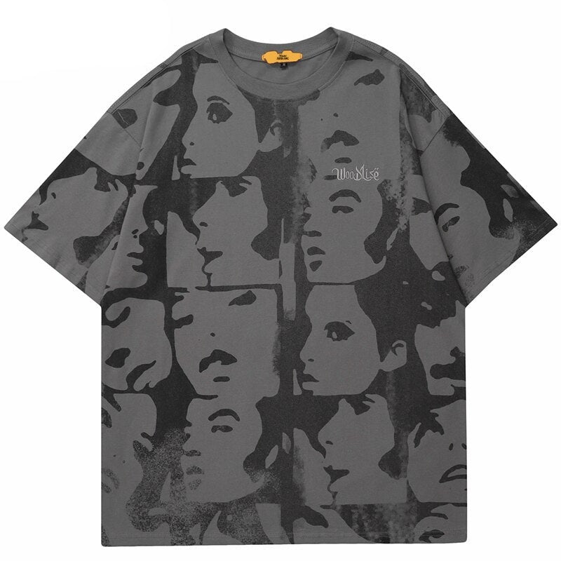 "Red Face" Unisex Men Women Streetwear Graphic T-Shirt Daulet Apparel