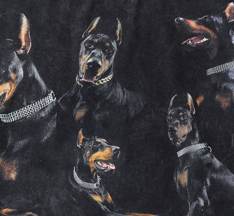 "Doberman" Unisex Men Women Streetwear Distressed Tee Daulet Apparel