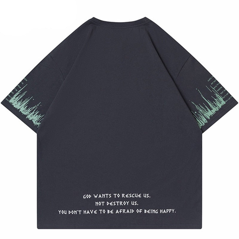 "Fire Flame" Unisex Men Women Streetwear Graphic T-Shirt Daulet Apparel