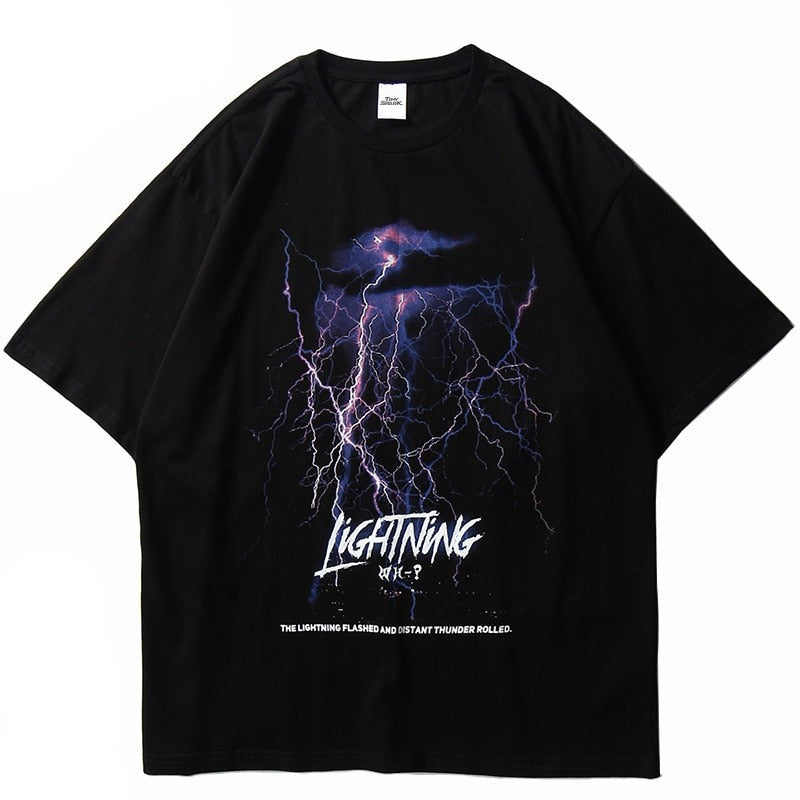 "Lighting Effect" Unisex Men Women Streetwear Graphic T-Shirt Daulet Apparel