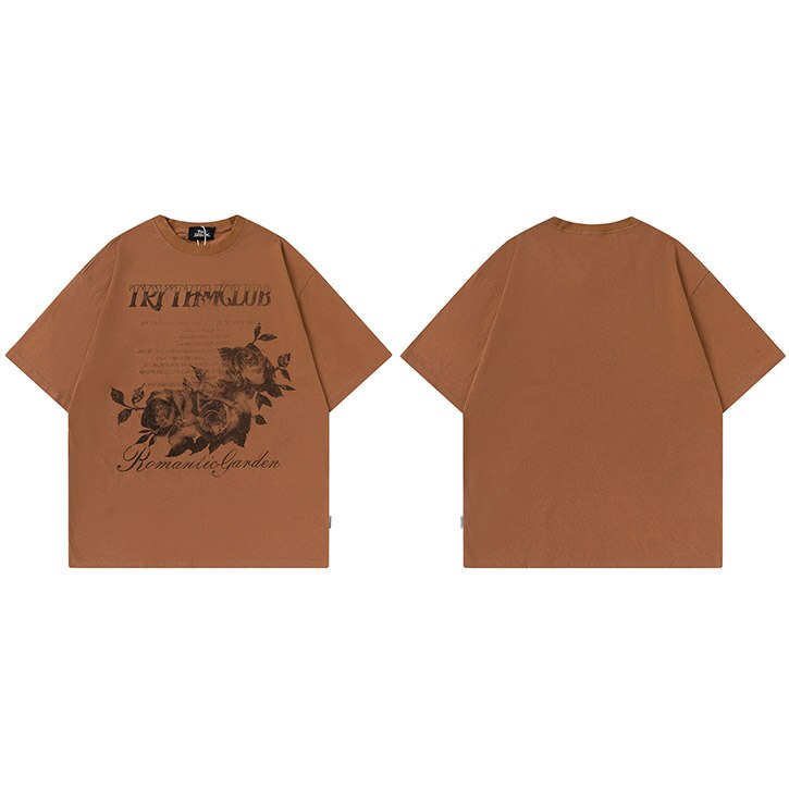 "Fallen Rose" Unisex Men Women Streetwear Graphic T-Shirt Daulet Apparel