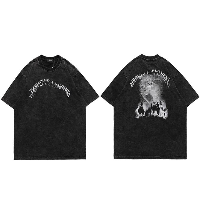 "Burning Up" Unisex Men Women Streetwear Graphic T-Shirt Daulet Apparel