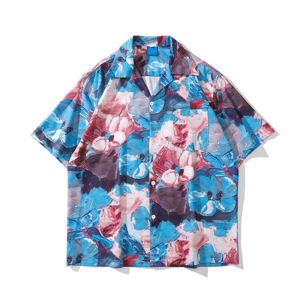 "Cotton Hades" Unisex Men Women Streetwear Button Up Shirt Daulet Apparel