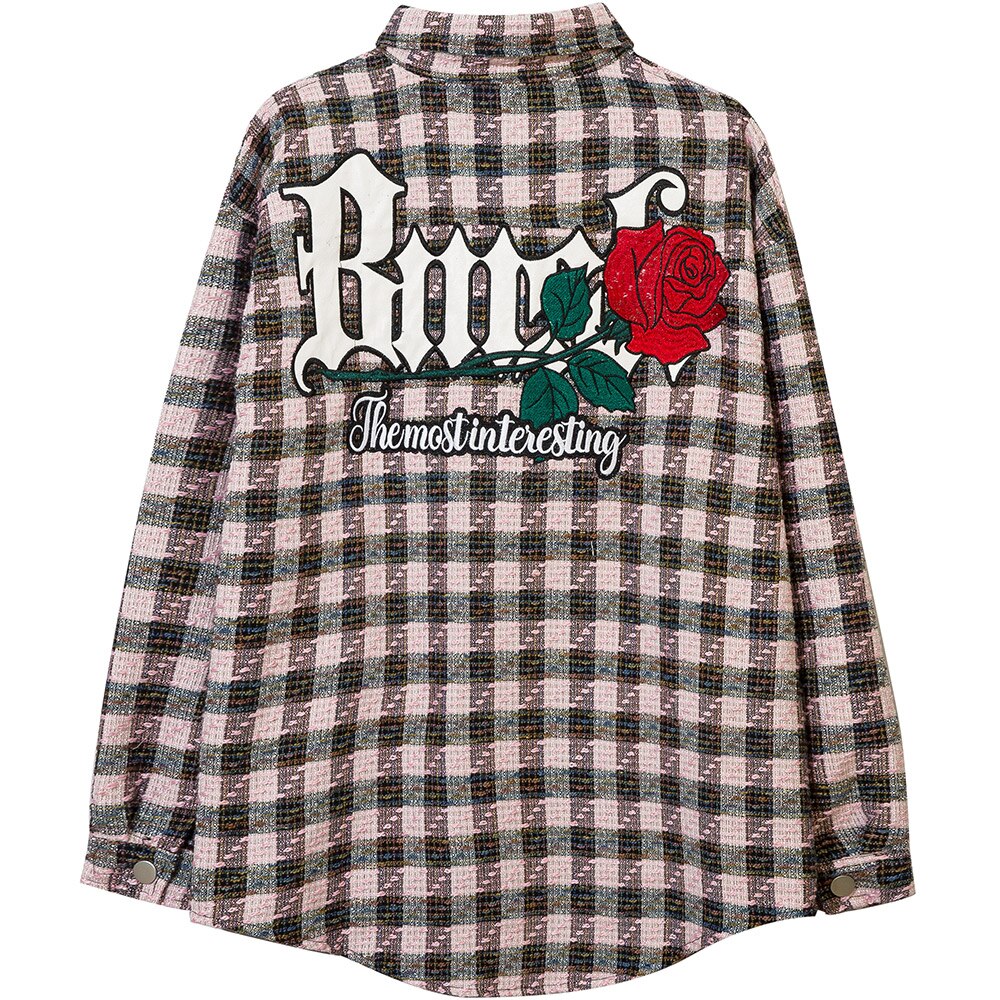 "Plaid Rose" Unisex Men Women Streetwear Graphic Shirt Daulet Apparel