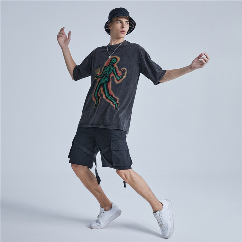 "Washed Away" Unisex Men Women Streetwear Graphic T-Shirt Daulet Apparel