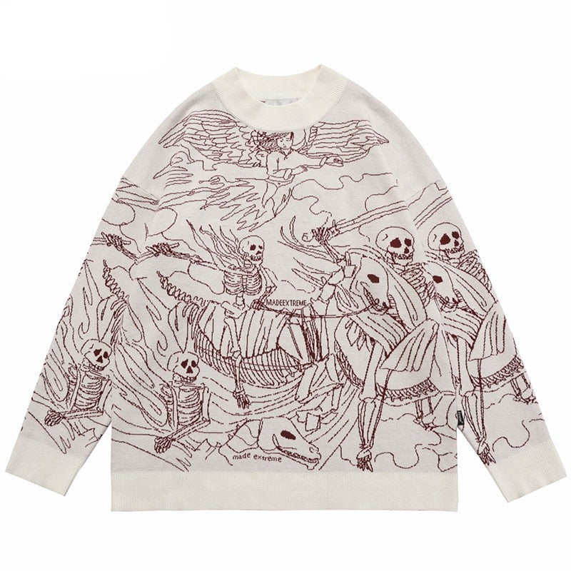 "Dead Army" Unisex Men Women Streetwear Graphic Sweater Daulet Apparel