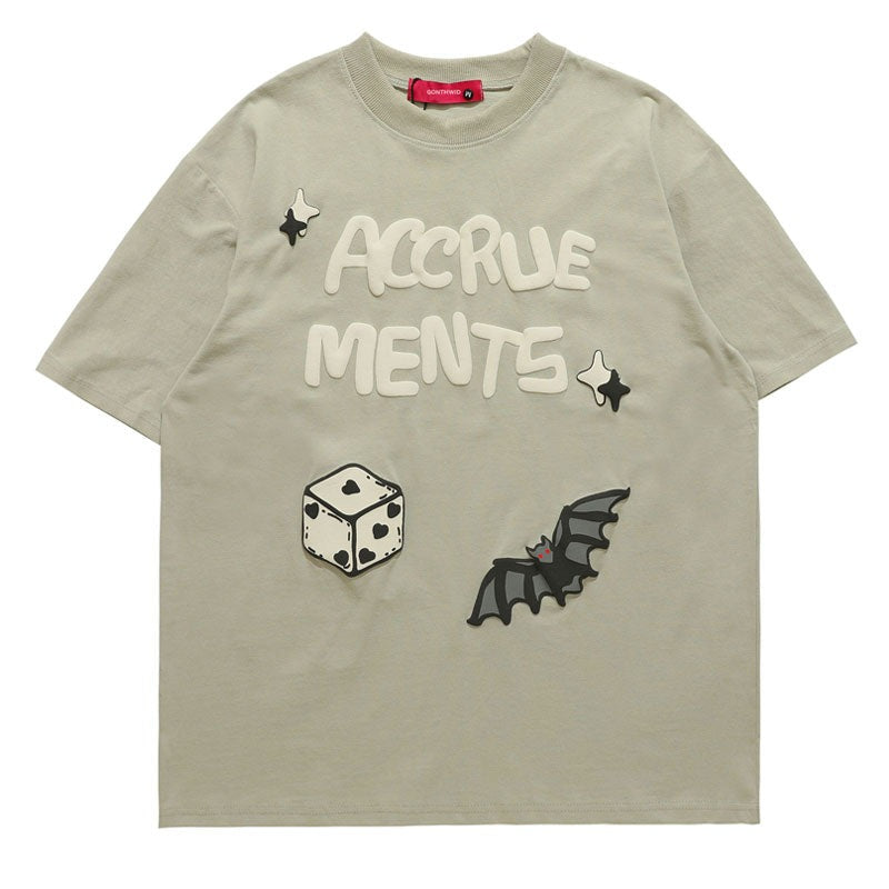 "Roll The Dice" Unisex Men Women Streetwear Graphic T-Shirt Daulet Apparel