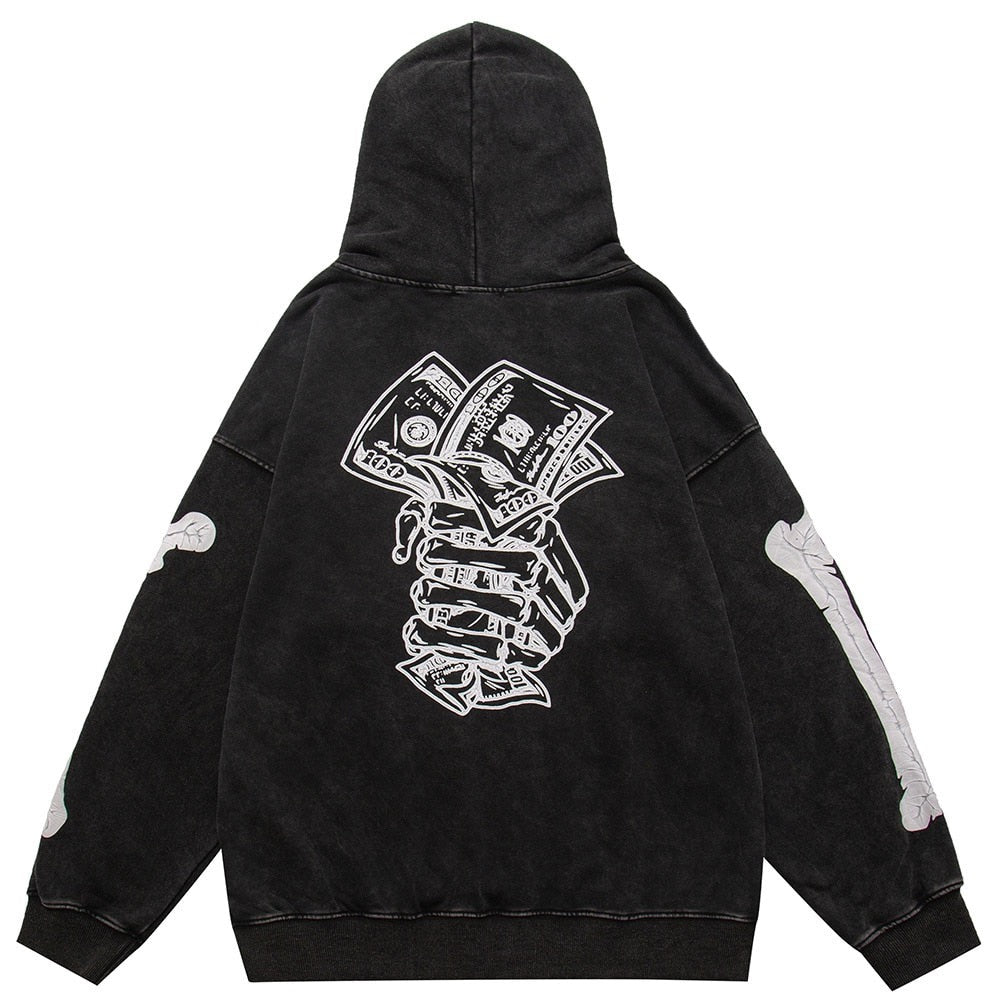 "Money Bags" Unisex Men Women Streetwear Graphic Hoodie Daulet Apparel