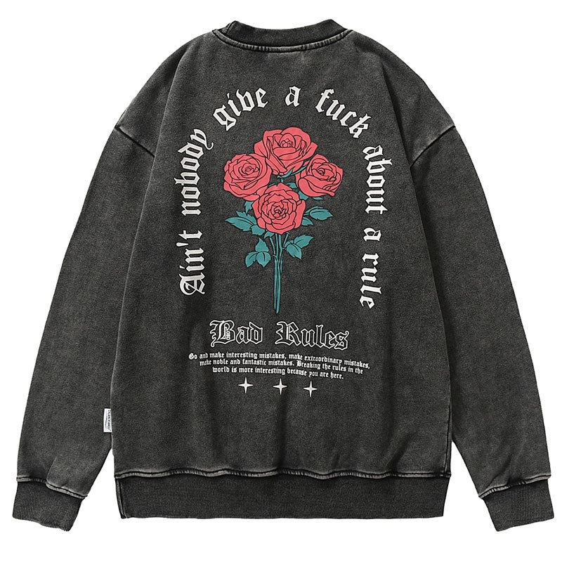 "Nobody Cares" Unisex Men Women Streetwear Graphic Sweatshirt Daulet Apparel