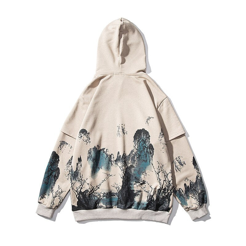 "Landscape" Unisex Men Women Streetwear Graphic Hoodie Daulet Apparel