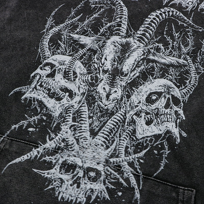 "Wit Horns" Unisex Men Women Streetwear Graphic Hoodie Daulet Apparel