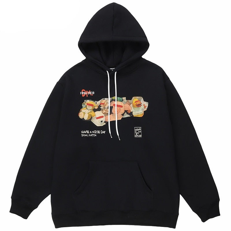 "Have A Nice Day" Unisex Men Women Streetwear Graphic Hoodie Daulet Apparel