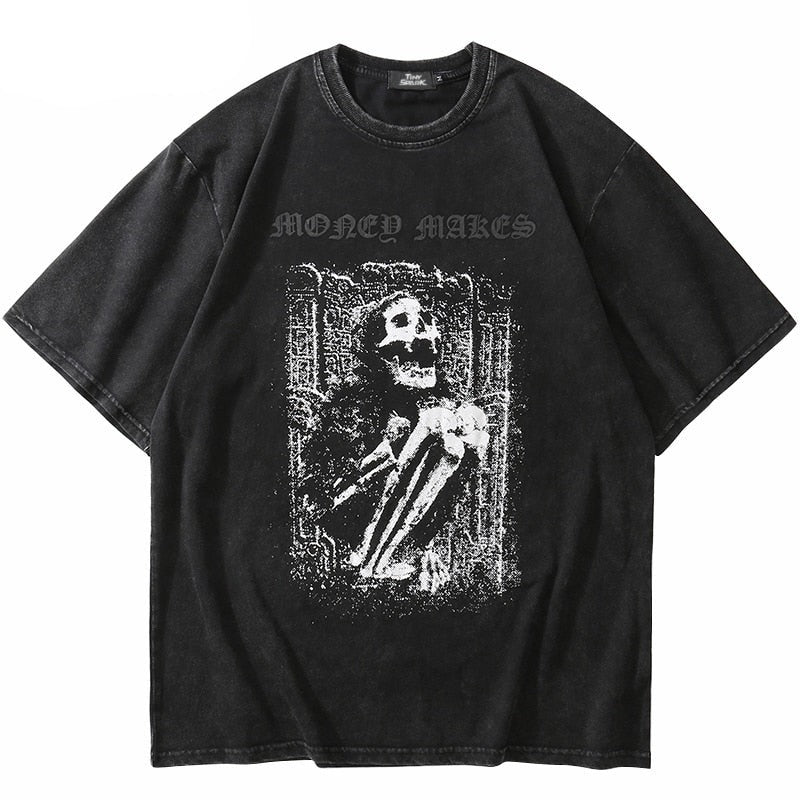 "Ghost Call" Unisex Men Women Streetwear Graphic T-Shirt Daulet Apparel