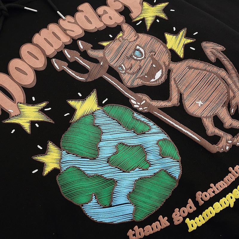 "Demon Time" Unisex Men Women Streetwear Graphic Hoodie Daulet Apparel