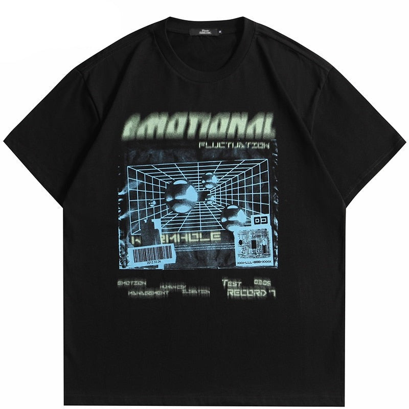 "Emotional" Unisex Men Women Streetwear Graphic T-Shirt Daulet Apparel