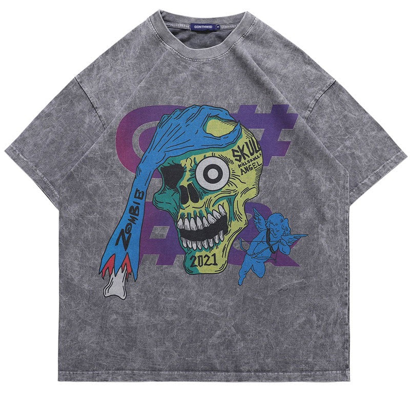 "Headache" Unisex Men Women Streetwear Graphic T-Shirt Daulet Apparel