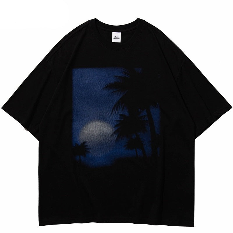"Midnight Swim" Unisex Men Women Streetwear Graphic T-Shirt Daulet Apparel