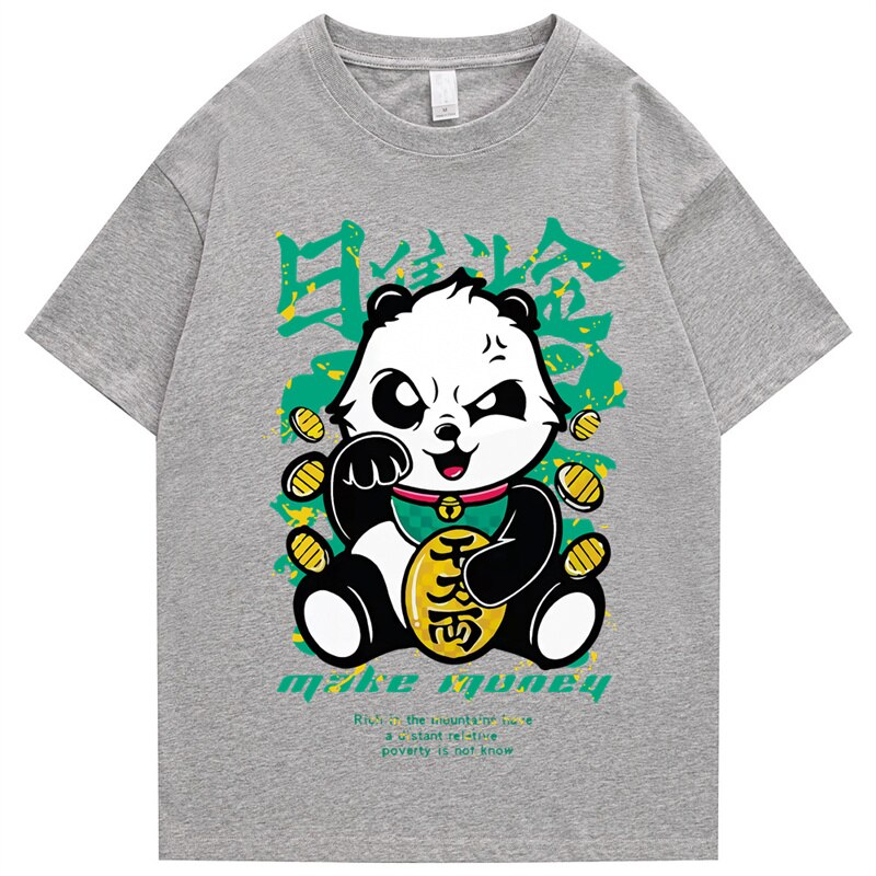 "Rich Panda” Men Women Streetwear Unisex Graphic T-Shirt Daulet Apparel